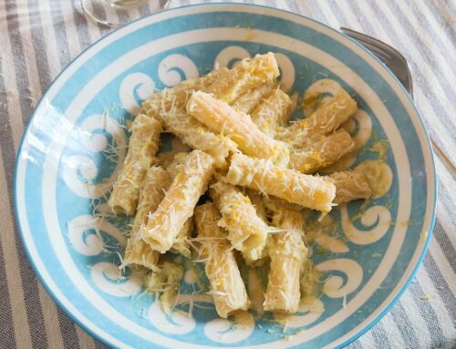 Tortiglioni con crema di porri